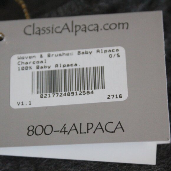 Gray Baby Alpaca New Scarf - Picture 3 of 3